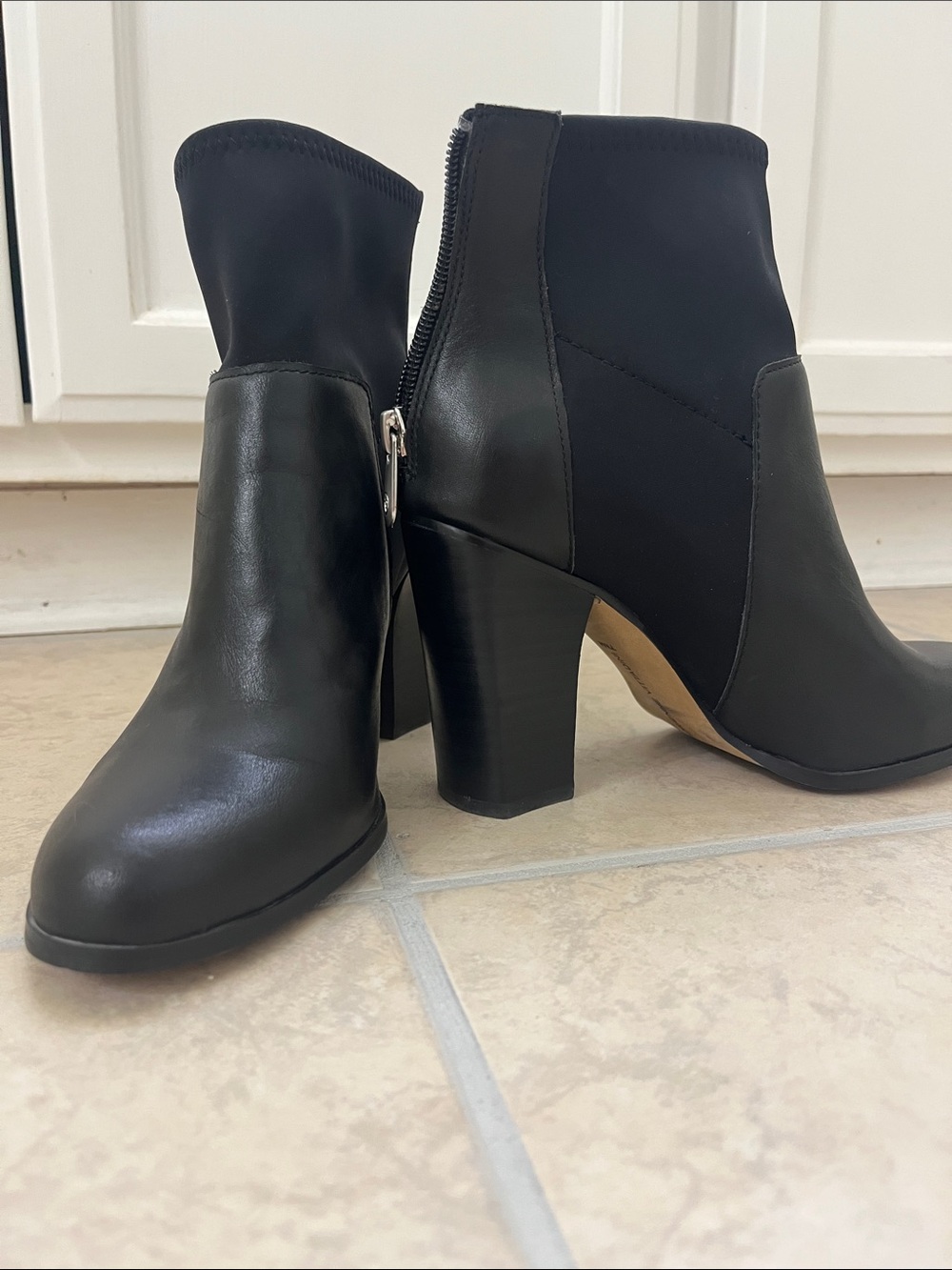 Adrienne Vittadini Black Heeled Ankle Boots